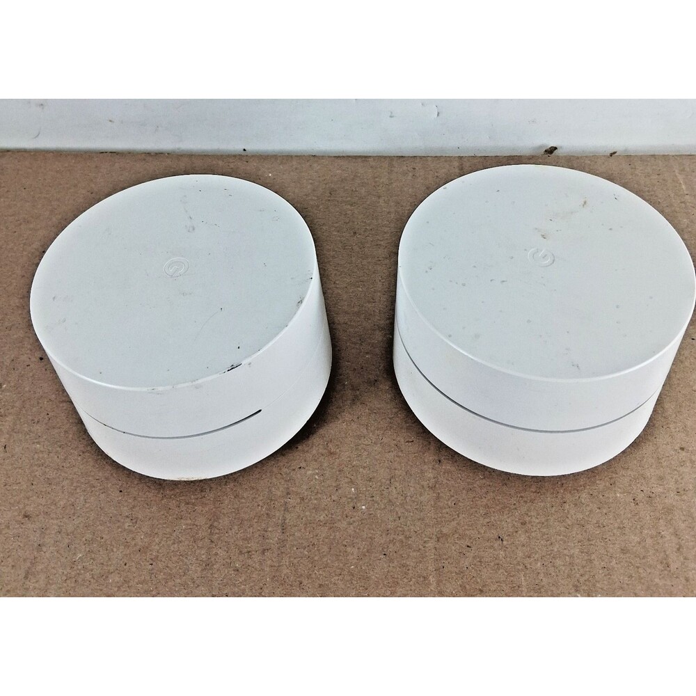 Set Of 2 Google WIFI Access Point Router GJ2CQ ( No Power Cord ) - Untested